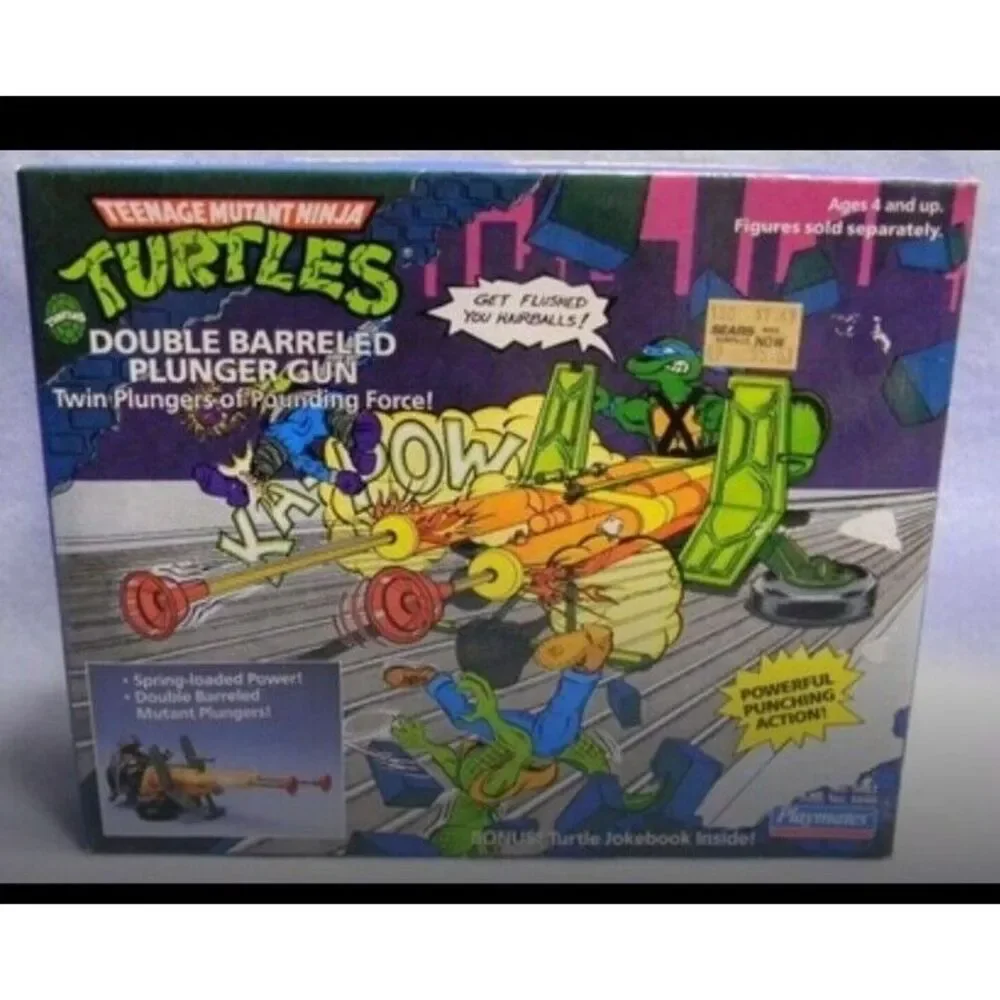 Playmates 1989 TMNT Double Barrel Plunger Gun Authentic Tri-Pod Stand Part‎